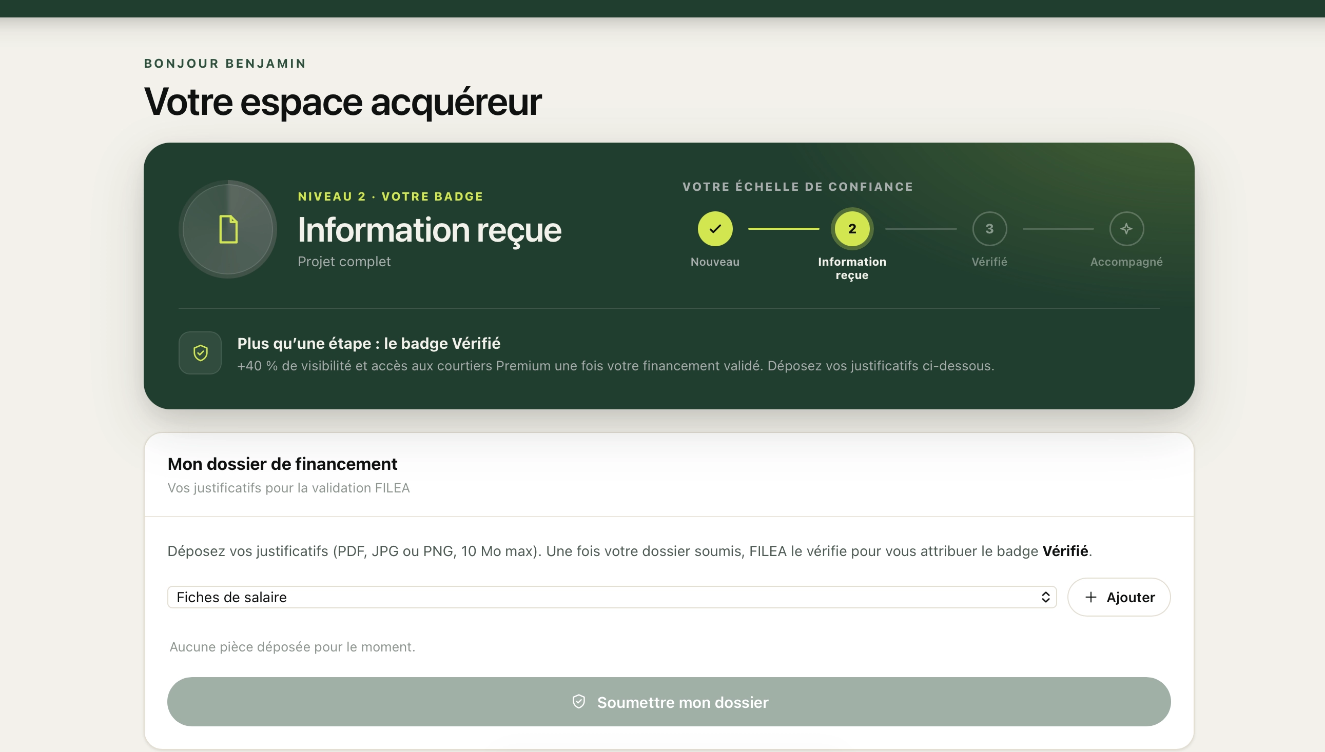 Interface Trova — courtiers intéressés